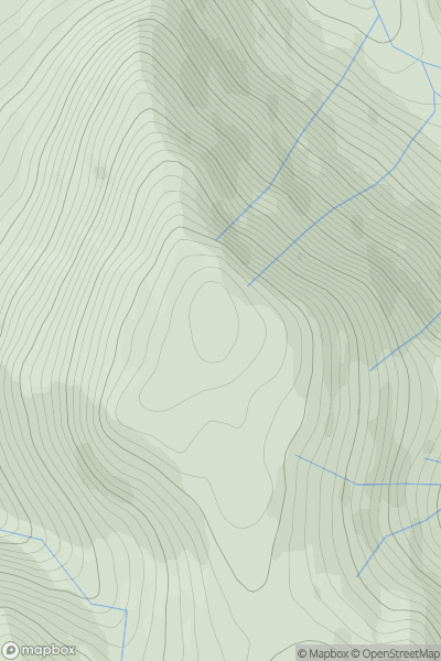 Thumbnail image for Meall Garbh [Glen Etive to Glen Lochy] [NN196480] showing contour plot for surrounding peak